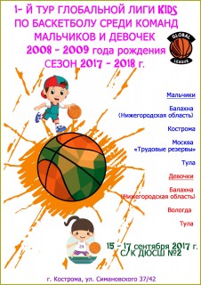 Афиша Глобальная лига KIDS по мбаскетболу